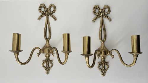Pair bronze antique - pair, wall