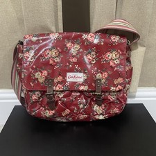 Cath Kidston Floral Red Messenger Satchel Crossbody Changing Bag Handbag