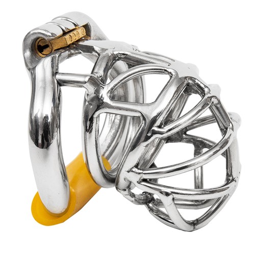 Stainless steel male chastity - steel,