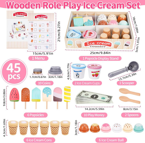 Wooden ice cream shop - ice,