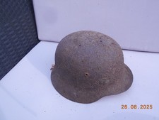 deutscher Stahlhelm WW2 guter Schlachtfeldfund 1980er Jahre Ardennen