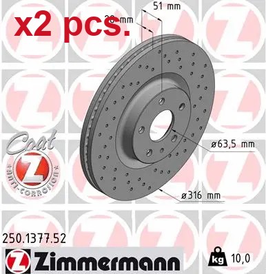 Pcs front brake disc - front, rotos