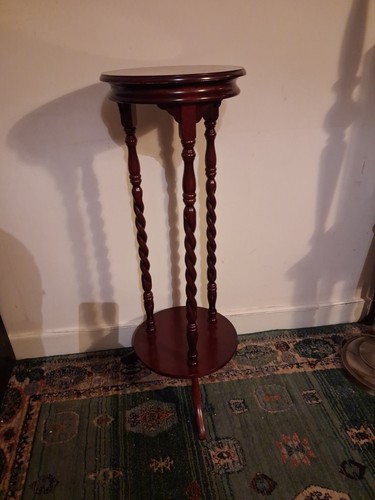Plant stand table mahogany - table,