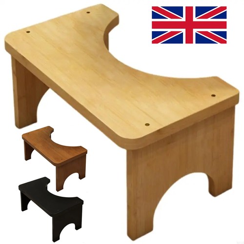 Bamboo toilet squat stool wide - toilet,