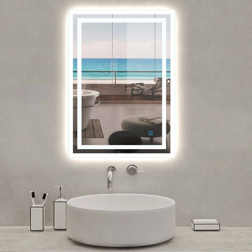 Illuminated bathroom mirror - illuminated,