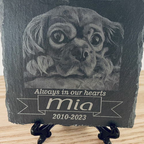 Personalised slate memorial - personalised,
