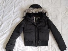 Women's XS HOLLISTER ULTIMATE DOWN Collection Black Hooded Jacket