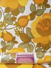 X2 60s Vintage CARISMA Wallpaper Rolls Floral Flowers 70s Retro Mcm flower power