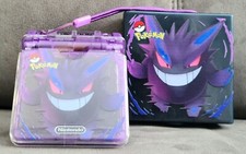 Nintendo Game Boy Advance SP X Gengar Pokemon Boxed Charger Retro Console GBA SP