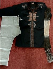 Boys 3-Piece Black Sherwani