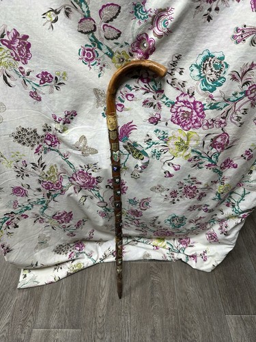 Vintage wooden walking stick - vintage,