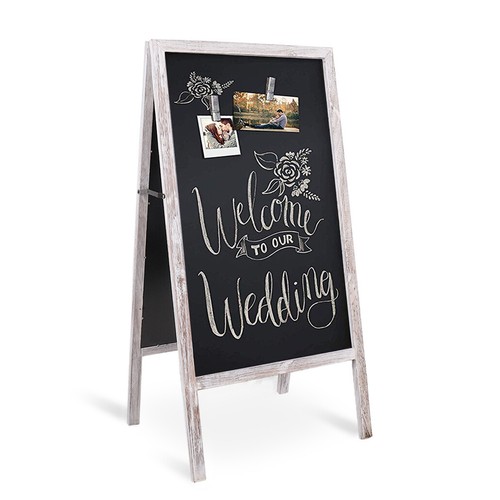 Wooden board pavement sign - wooden,