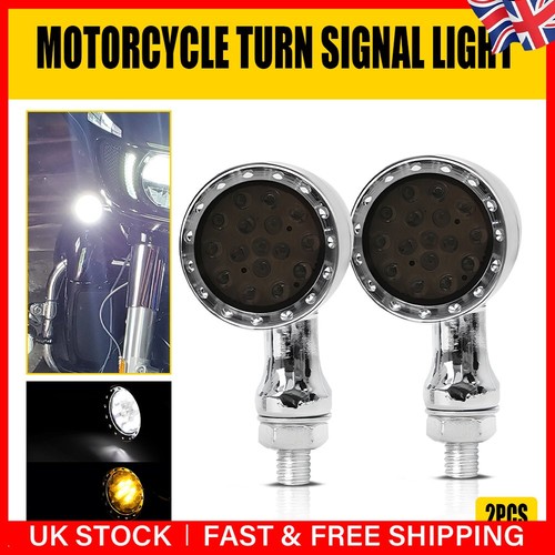 Led chrome motorcycle turn - 2x,