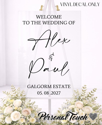 Personalised wedding decal - wedding,