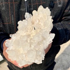 2.1LB Natural transparent white quartz crystal pineapple cluster rough sample-