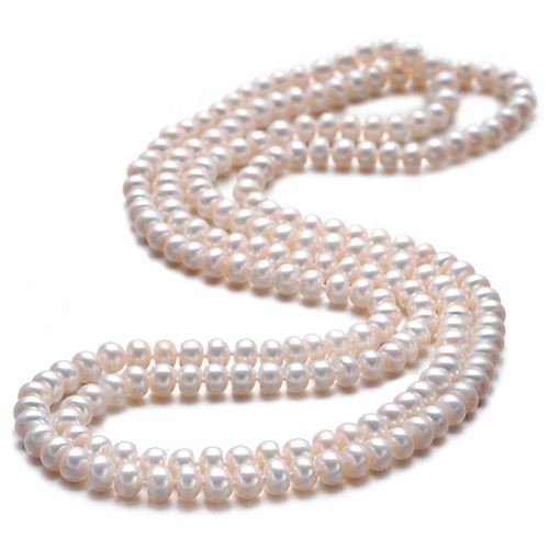 Long pearl necklace 150cm - long,