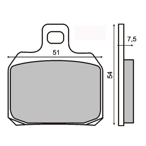 Pair brake pads for - pair, guzzi