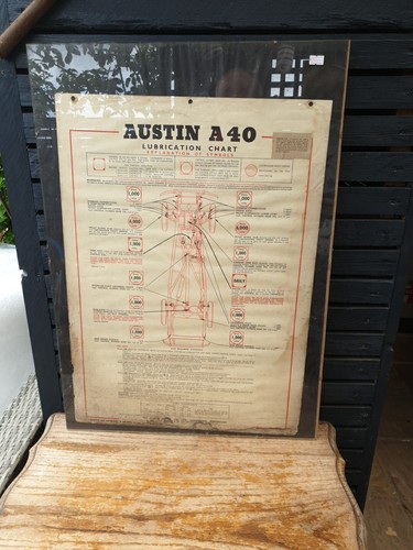 Austin a40 lubrication - , chart