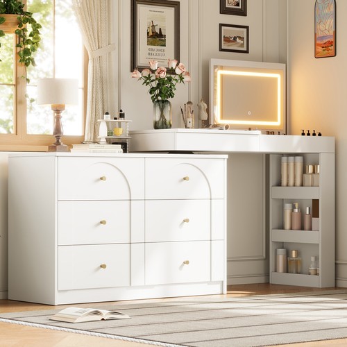 Shaped vanity desk led - shaped,