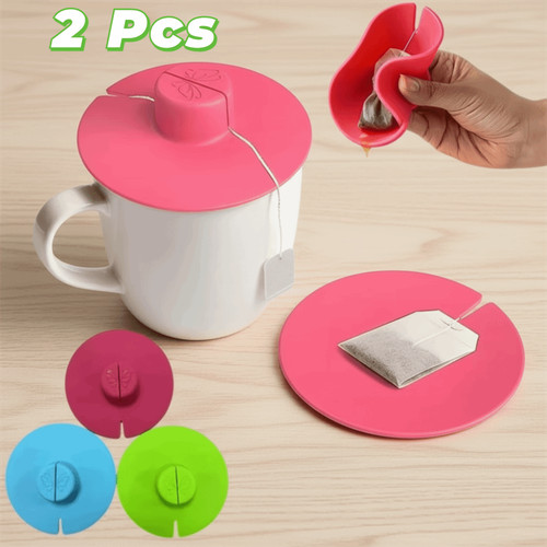 2pcs silicone mug lid with - 2pcs,
