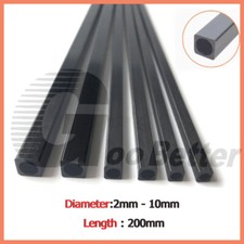 Carbon Fibre Square Tubes Rods Strips Hollow Tube For RC Airplane Length 200mm