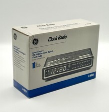 1980's Vintage GE Model 7-4612A Digital Alarm Clock Radio Unused Open Box