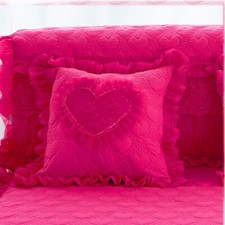 2X Lace Ruffle Throw Pillow Case Cover Luxury Spliced Frill Sofa Bed Home Sweet