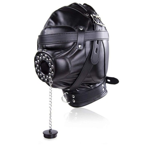 Black leather fantasy mouth - pu,