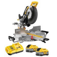 DeWalt DCS782XW2 18V Brushless 305mm Double Bevel Mitre Saw 2 x 8.0Ah Battery