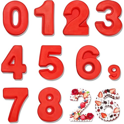 Large silicone number cake tin - number,