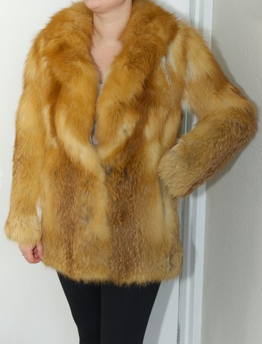 Beautiful vintage real red fox - red,