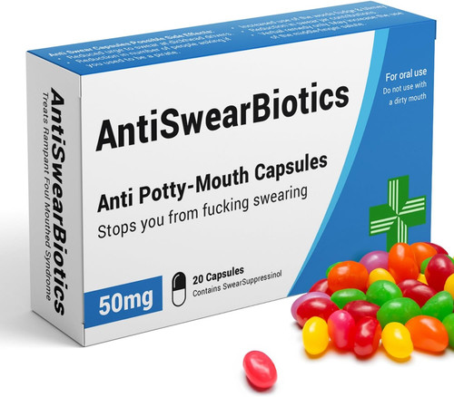 Antiswearbiotics joke pill - -,