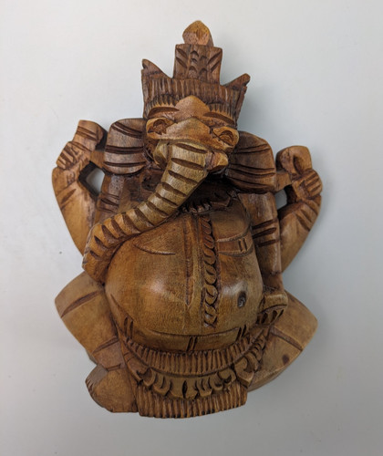 Wooden ganesh statue 15cm - ganesh,
