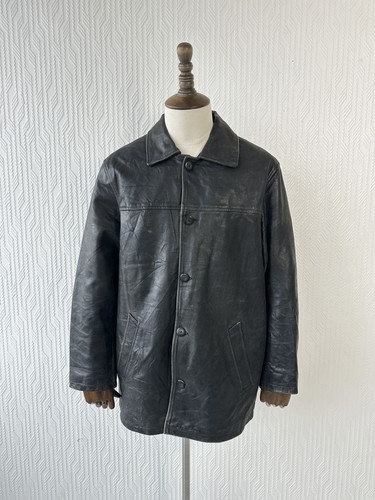 Black vintage redskins leather - vintage,