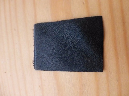 Goat leather bow - pad,, black