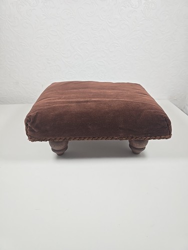 Footstool small brown vintage - footstool,