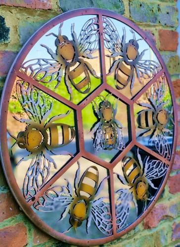 Honeycomb bee mirror - honeycomb,