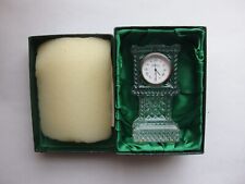 Vintage Galway Irish Crystal Grandfather Desk Clock 4.25" in Box