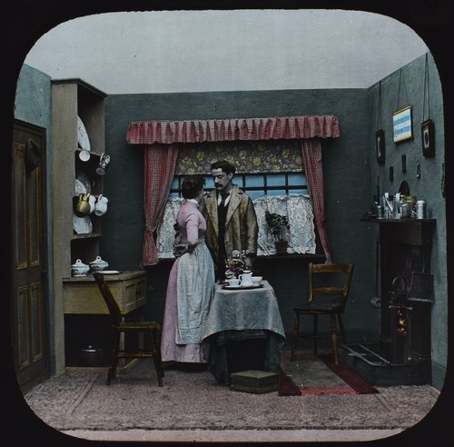 Antique magic lantern - lantern, slide