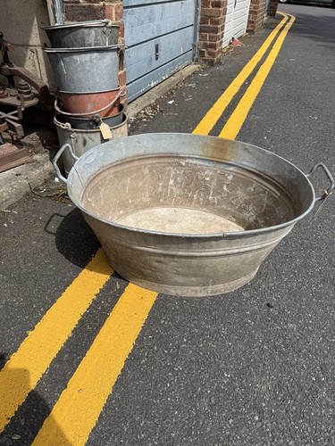 Large vintage galvanised - large, wash