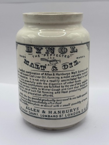 Old advertising jar bynol - advertising,