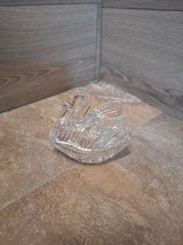 Vintage piece glass - glass, swan