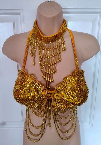 Gold sequined belly - gold,