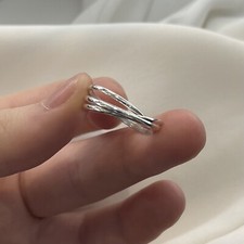 925 Sterling Silver Russian Rolling ring Wedding Engagement Promise Ring 