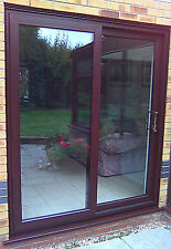 Rosewood Sliding Patio uPVC / Patio Doors / 1800mm x 2100mm / BRAND NEW