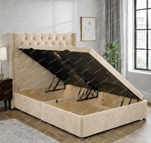Plush velvet ottoman - plush, bed