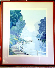 Mick Durrant "Le Lac" Signed & Numbered 72/200 Lithograph Framed  31" x 37"