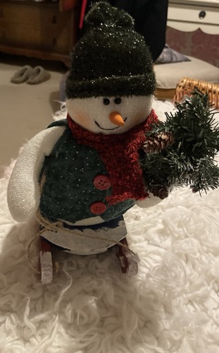 Vintage material snowman a - on,