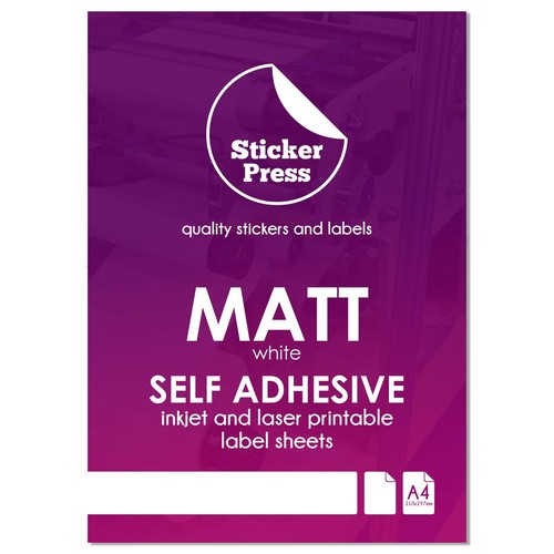 Matt white self - matt, adhesive