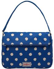 CATH KIDSTON Smudge Spot Handbag Folded Top Zip Blue Polka Dot Tote Purse £60